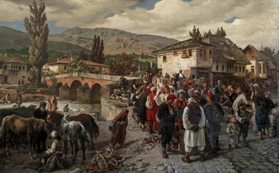 An der lateinischen Brücke in Sarajewo