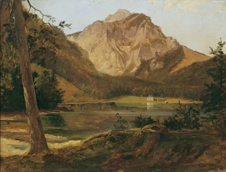 Der vordere Langbathsee mit dem Höllengebirge