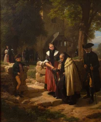 Vor der Kirche