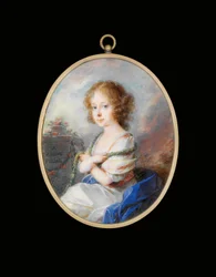 Gräfin Molly Zichy-Ferraris (Pigment auf Elfenbein in vergoldetem Metallrahmen)