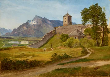 Das Militärwachthaus und der Josefsturm auf dem Salzburger Mönchsberg