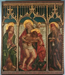 Hl. Dreifaltigkeit zwischen den hll. Markus und Antonius Eremita
