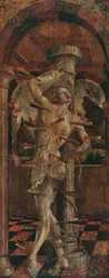 Hl. Sebastian (Innenseite) und hl. Sebastian (Außenseite)