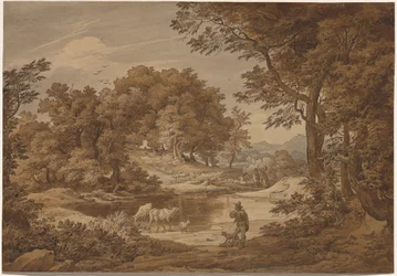 Italienische Landschaft mit Hirten