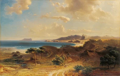 Strand von Estepona mit Blick auf den Felsen von Gibraltar