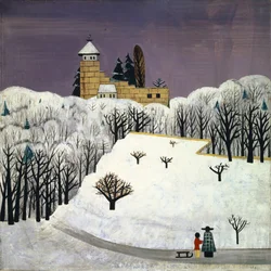 Birseck Schloss im Schnee