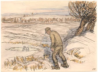 Der Bauer am gefrorenen See