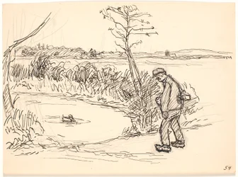 Der Bauer am gefrorenen See