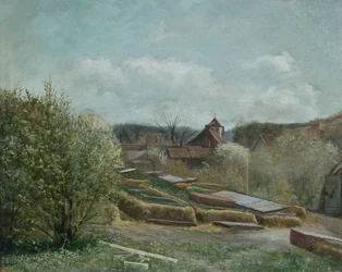 Landschaft mit Oslo Krankenhaus, ca. 1880