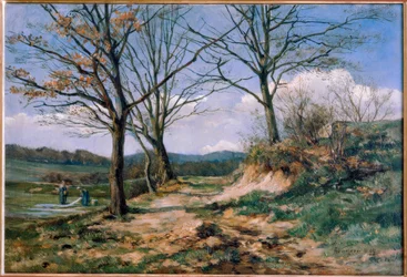 Taunuslandschaft mit Wäscherinnen