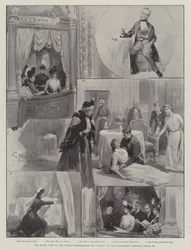 Der königliche Besuch bei der einzigartigen Aufführung von Caste im Haymarket Theatre, 18. März