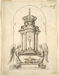 Entwurf für eine Tabernakeltür aus Bronze