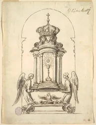 Entwurf für eine Tabernakeltür aus Bronze, ca. 1725