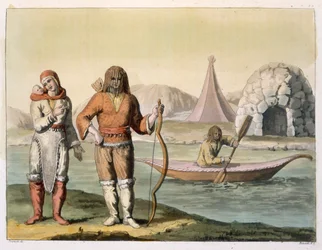 Eskimos in der Hudson Bay, aus 