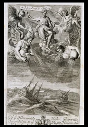 Jupiter entfesselt einen Sturm auf dem Ozean, Illustration aus Buch 1 Teil 6 Kapitel 16 von 