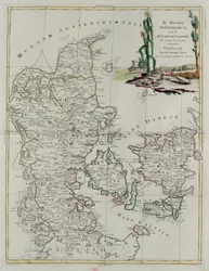 Königreich Dänemark mit dem Herzogtum Schleswig, Stich von G. Zuliani aus Band III des "Neuesten Atlas" veröffentlicht in Venedig 1781 von Antonio Zatta, Privatsammlung