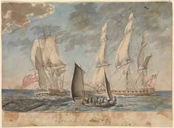 Zwei kleine Fregatten der Royal Navy