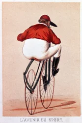 Die Zukunft des Sports. Lithografie von Darlinghe nach Gosthiaux
