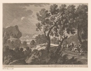 Landschaft mit Rast auf der Flucht nach Ägypten