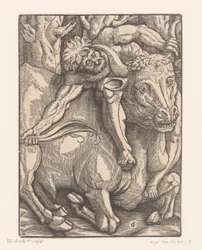 Herkules ringt mit Acheloüs (Werken von Herkules)