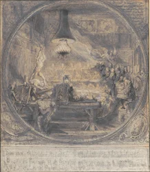 König Christian VII. besucht die königliche französische Kunstakademie in Paris, 8. Nov. 1768