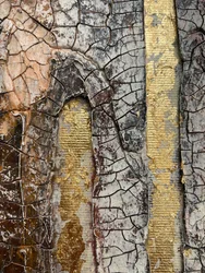Goldene Rissige Oberfläche