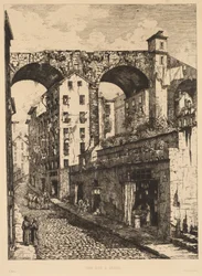 Eine Straße in Genua (Une rue à Gênes)