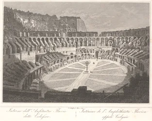 Inneres des Flavischen Amphitheaters, genannt Kolosseum