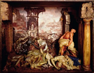 Italien, Florenz, Die Pest, Wachsskulptur