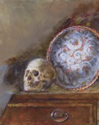 Schädel und Teller