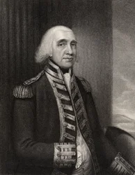 Admiral Richard Howe, graviert von W.T. Fry, aus 