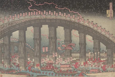 Das Tenmangu-Festival in Osaka, 1834