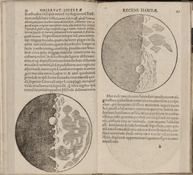 Seite aus dem Buch Sidereus Nuncius Sternenbote von Galileo Galilei, 1610