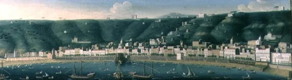Blick auf Neapel vom Meer mit dem Castel dell