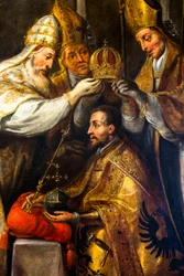 Krönung von Kaiser Karl V. in Bologna (Detail)