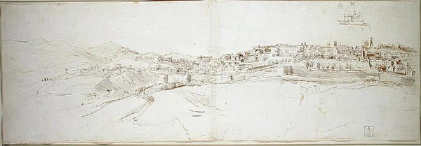 Ansicht von Urbino vom Colle di San Donato