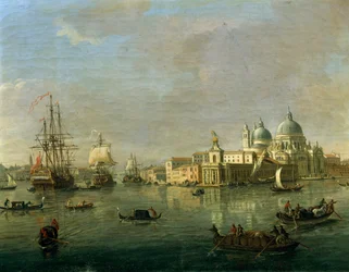 Ansicht von Venedig mit Giudecca und Zollhaus (Detail)