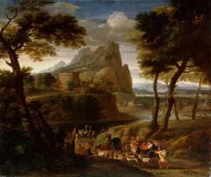 Landschaft mit Karawane, 17. Jahrhundert