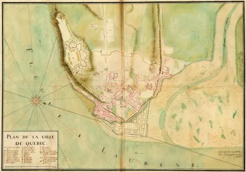 Gaspard-Joseph Chaussegros de Lery, Plan der Stadt Quebec, 1727