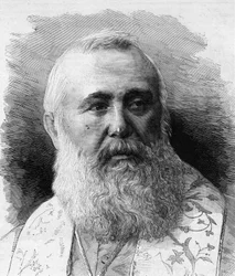 Porträt von Charles Lavigerie (1825-1892), Erzbischof von Algier, Kardinalprimas von Afrika. Gravur von M.G. Vuillier in „Le Monde Illustré“ Nr. 1323 vom 5. August 1882.