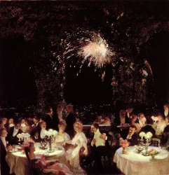 Abendessen im Kasino, um 1906