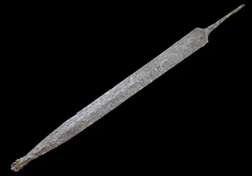 Kunst der Gallier: Eisenspeer, Eisenzeit (400 v. Chr.). Museum der Antike, Saint Germain en Laye