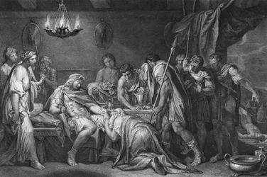Priamos löst den Leichnam von Hektor ein, Domenico Cunego, 1764