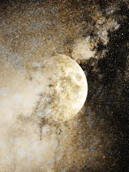 Glitzernder Goldener Mond