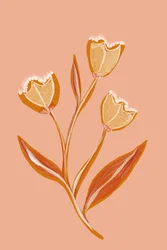 Sanfte Pfirsichblumen