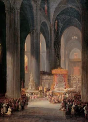 Die Fronleichnamsprozession in der Kathedrale von Sevilla