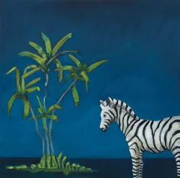 Zebra mit Palme, 2019