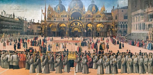 Prozession auf dem Markusplatz