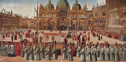 Prozession auf dem Markusplatz