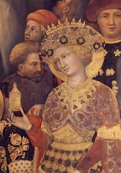 Anbetung der Könige, Detail des Königs